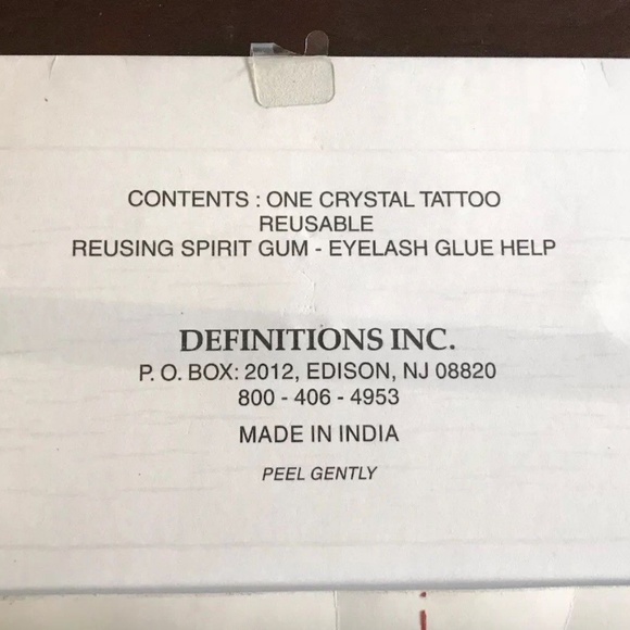 NIP Reusable Fine Crystal Body Tattoo - Picture 2 of 2